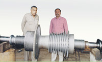 Displaying Repaired Turbine Rotor